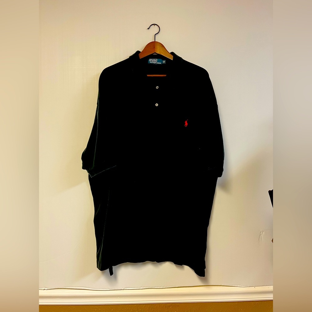Polo Ralph‎ Lauren Men’s Black Cotton Mesh Classic-Fit Polo Shirt Size 2XB